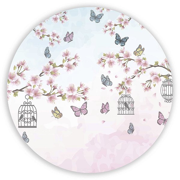 Painel Redondo - Jardim - Sublimado 3D