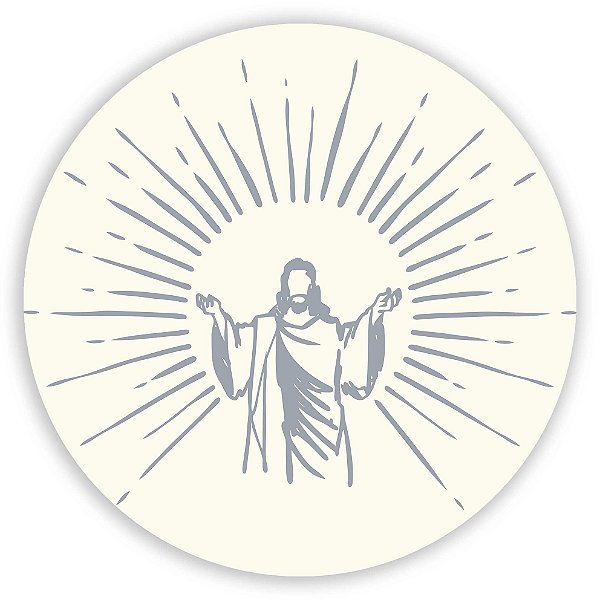 Painel Redondo - Jesus - Sublimado 3D