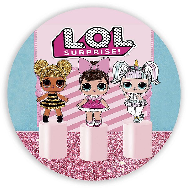 Painel Redondo - LOL Surprise - Sublimado 3D