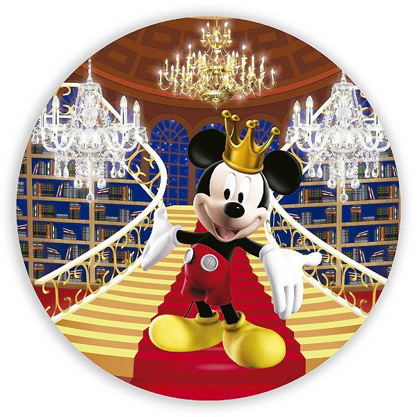 Painel Redondo - Mickey Realeza - Sublimado 3D