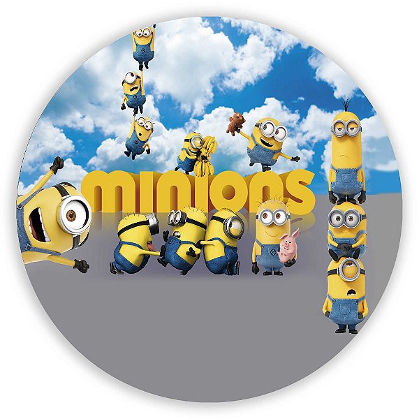 Painel Redondo - Minions  - Sublimado 3D