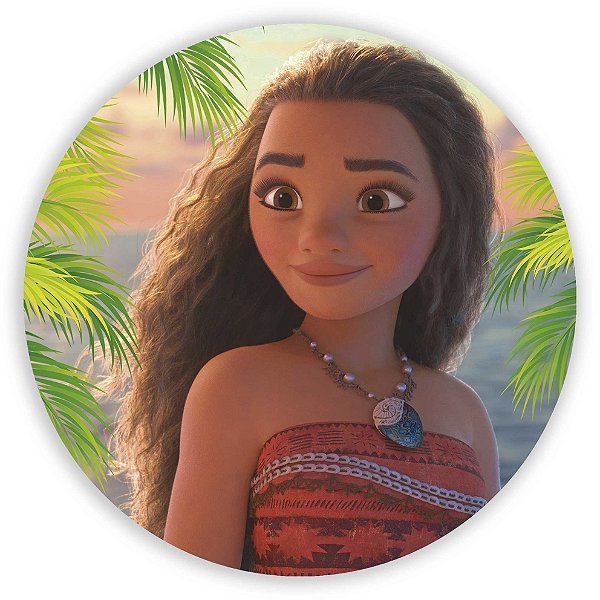 Painel Redondo - Moana  - Sublimado 3D