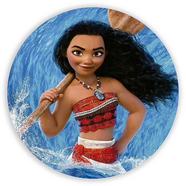 Painel Redondo - Moana  - Sublimado 3D