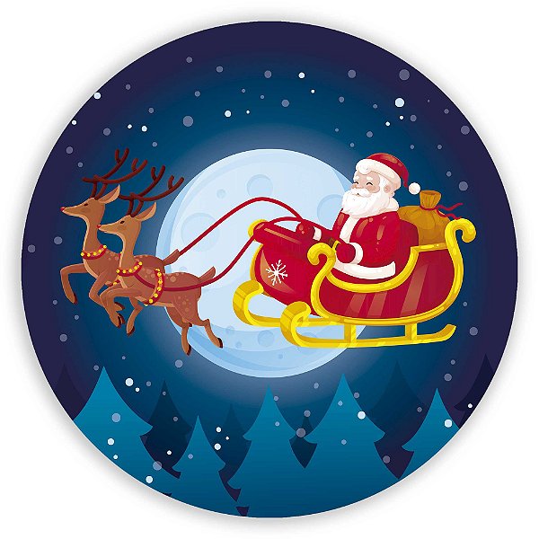 Painel Redondo - Natal  - Sublimado 3D
