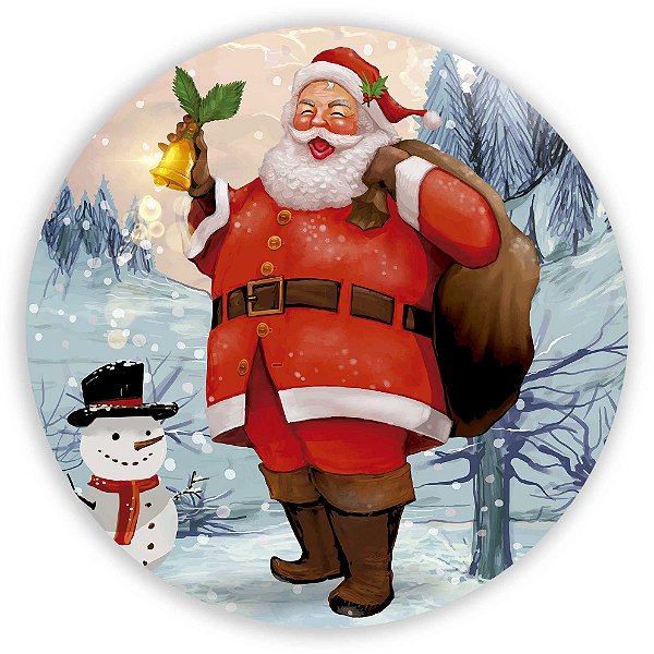 Painel Redondo - Natal  - Sublimado 3D