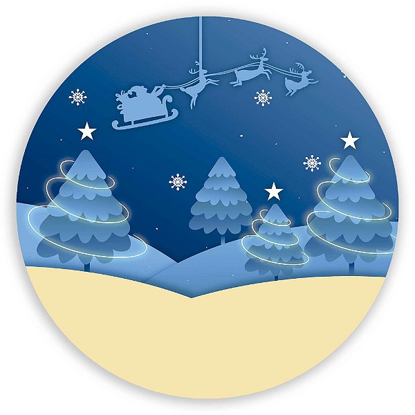 Painel Redondo - Natal  - Sublimado 3D