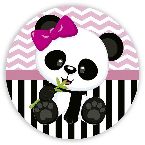Painel Redondo - Panda  - Sublimado 3D