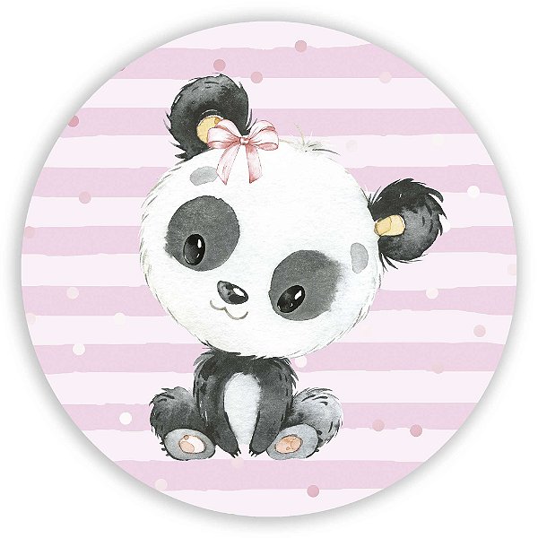 Painel Redondo - Panda  - Sublimado 3D