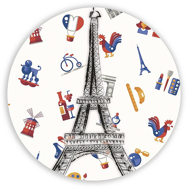 Painel Redondo - Paris  - Sublimado 3D