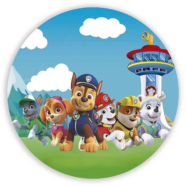 Painel Redondo - Patrulha Canina  - Sublimado 3D