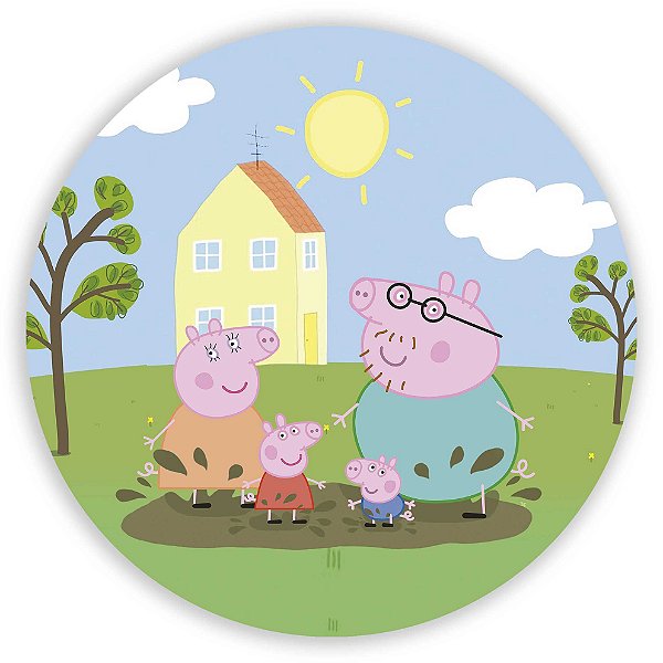 Painel Redondo - Peppa Pig  - Sublimado 3D
