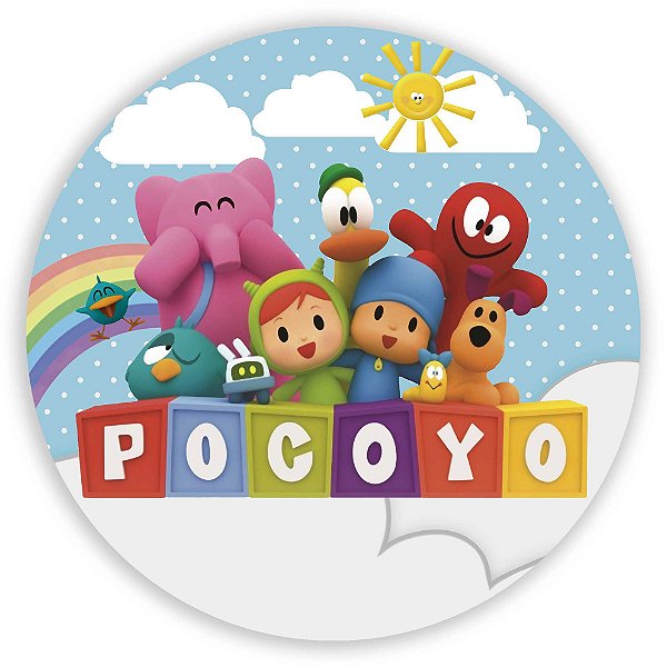 Painel Redondo - Pocoyo - Sublimado 3D