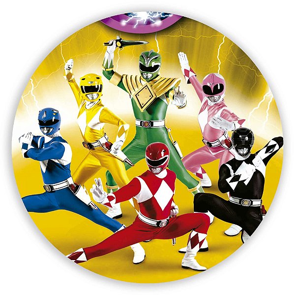 Painel Redondo - Power Rangers - Sublimado 3D