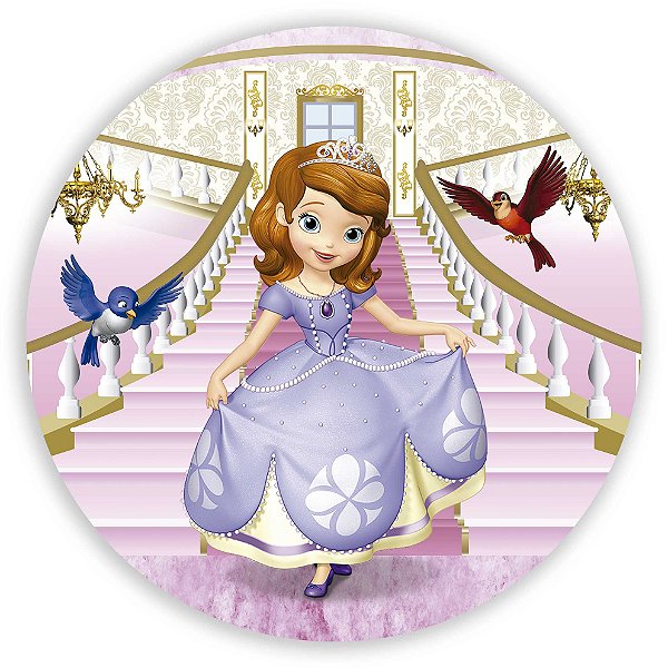 Painel Redondo - Princesa Sofia - Sublimado 3D