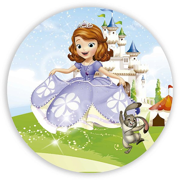 Painel Redondo - Princesa Sofia  - Sublimado 3D