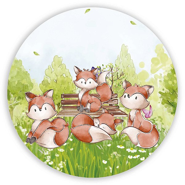 Painel Redondo - Raposa  - Sublimado 3D