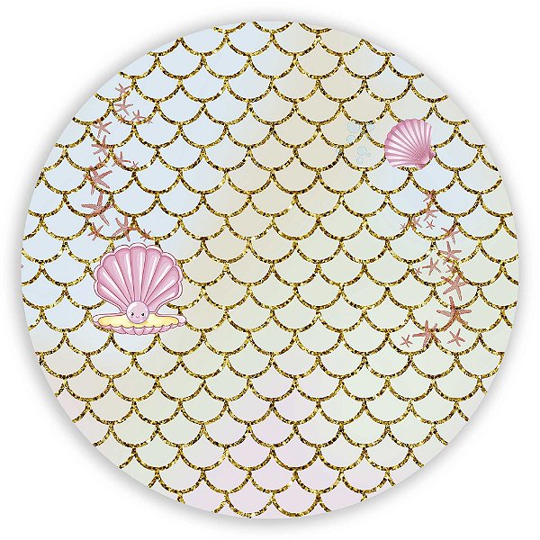 Painel Redondo - Sereia - Sublimado 3D