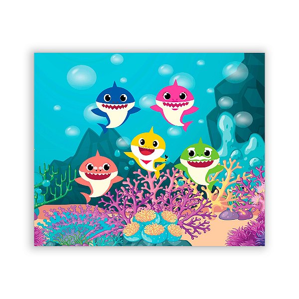 Capa Painel Retangular Sublimado - Baby Shark