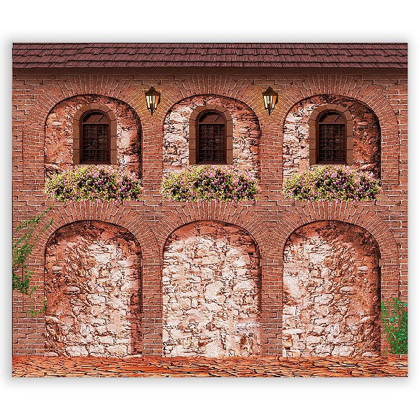 Capa Painel Retangular Sublimado - Fachada Castelo