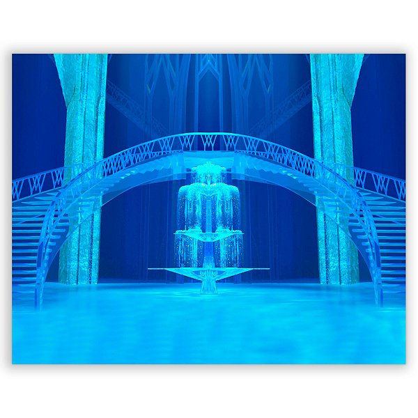 Capa Painel Retangular Sublimado - Escadaria Castelo Frozen