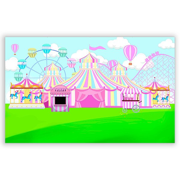 Capa Painel Retangular Sublimado - Circo