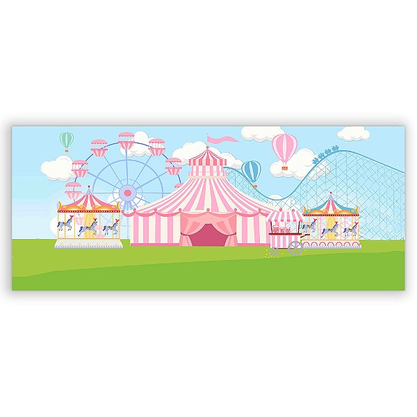 Capa Painel Retangular Sublimado - Circo