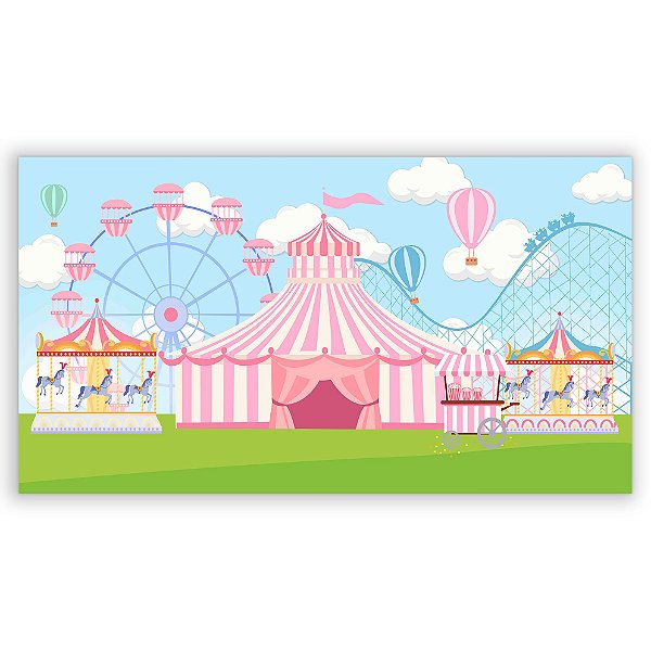 Capa Painel Retangular Sublimado - Circo