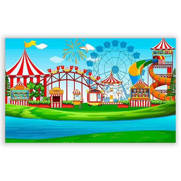 Capa Painel Retangular Sublimado - Circo