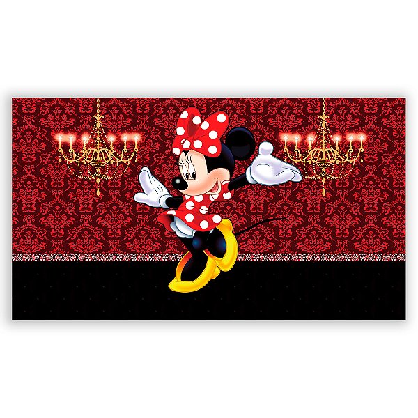 Painel Retangular - Minnie Vermelha - Sublimado 3D