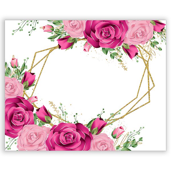 Capa Painel Retangular Sublimado - Floral