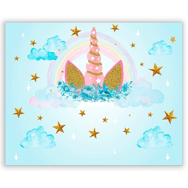 Capa Painel Retangular Sublimado - Unicornio