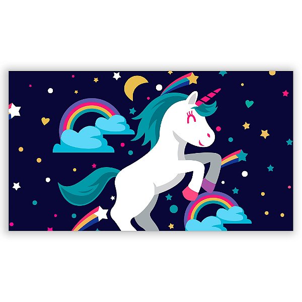 Capa Painel Retangular Sublimado - Unicornio