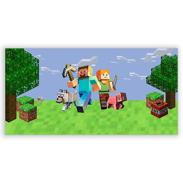 Capa Painel Retangular Sublimado - Minecraft