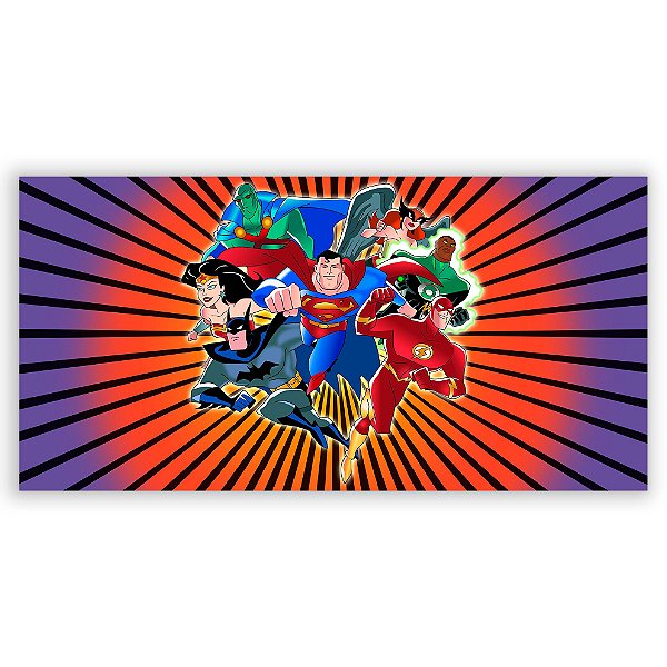 Capa Painel Retangular Sublimado - A Liga da Justiça