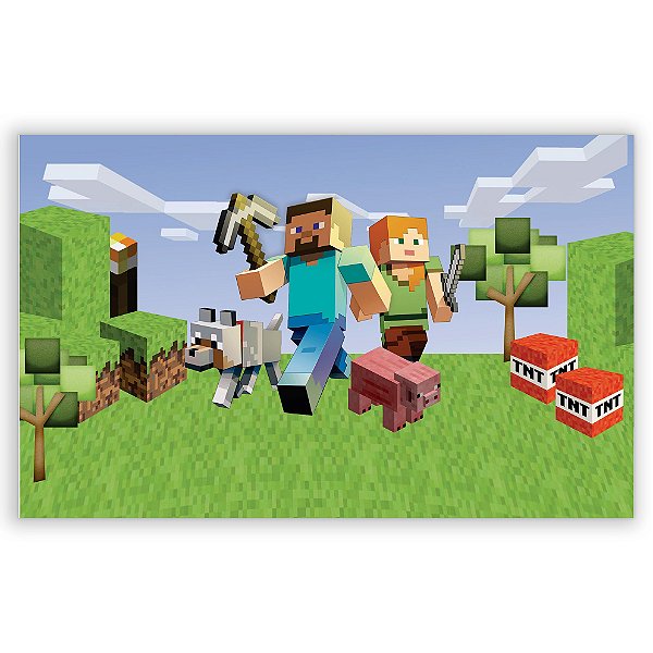 Capa Painel Retangular Sublimado - Minecraft