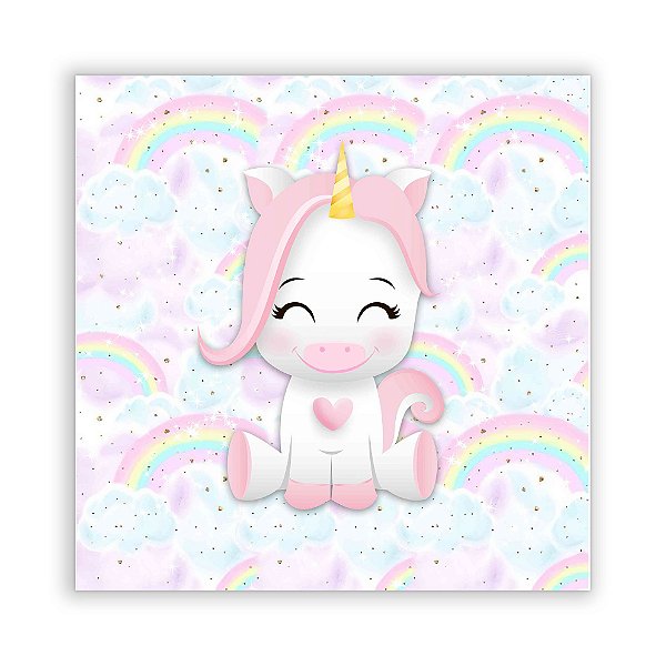 Painel Quadrado - Unicornio - Sublimado 3D