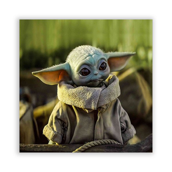 Painel Quadrado - Baby Yoda Star Wars - Sublimado 3D