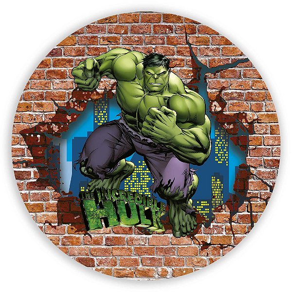 Painel Redondo - Hulk - Sublimado 3D