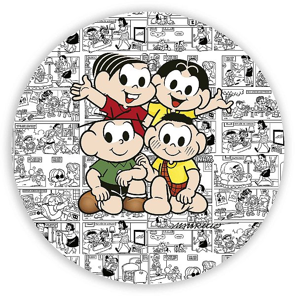 Painel Redondo - Turma da Monica  - Sublimado 3D