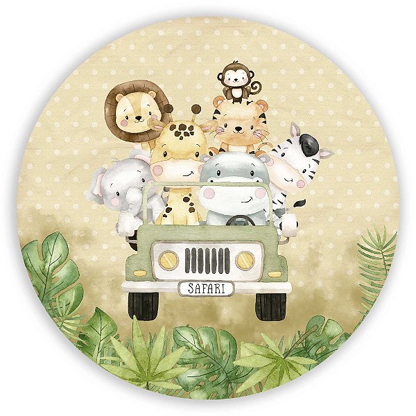 Painel Redondo - Safari - Sublimado 3D