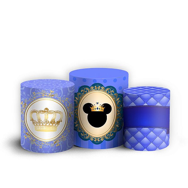 Trio Cilindro - Mickey Realeza - Sublimado 3D + Elástico