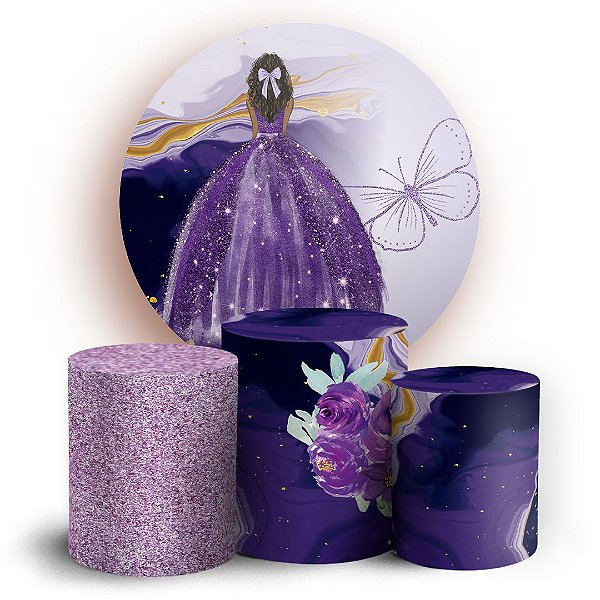 KIT Redondo e Trio - 15 Anos  - Sublimado 3D