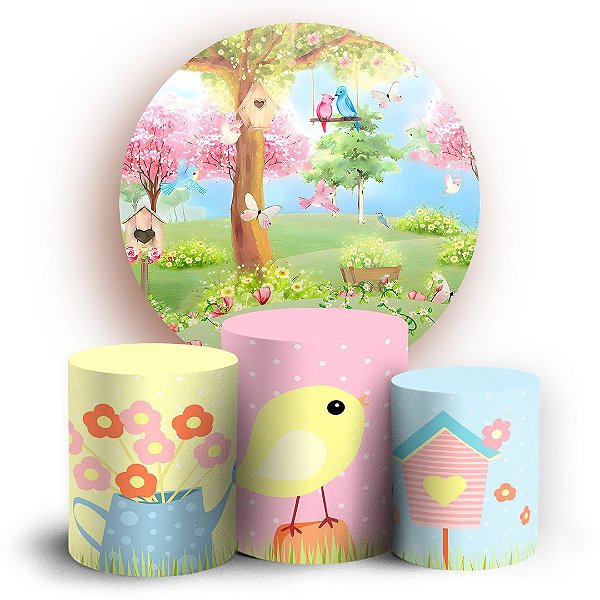 KIT Redondo e Trio - Jardim  - Sublimado 3D