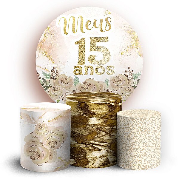 KIT Redondo e Trio - 15 Anos  - Sublimado 3D