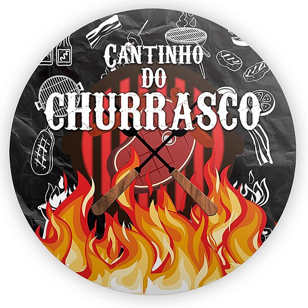 Painel Redondo - Churrasco - Sublimado 3D