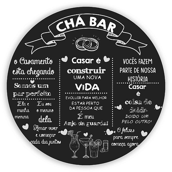 Painel Redondo - Chá Bar - Sublimado 3D