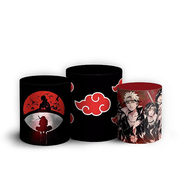 Capas Trio Cilindro Sublimado Vest Facil - Akatsuki