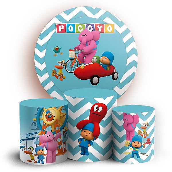 KIT Redondo e Trio - Pocoyo - Sublimado 3D