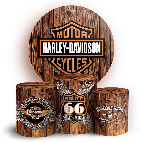 KIT Redondo e Trio - Harley Davidson - Sublimado 3D