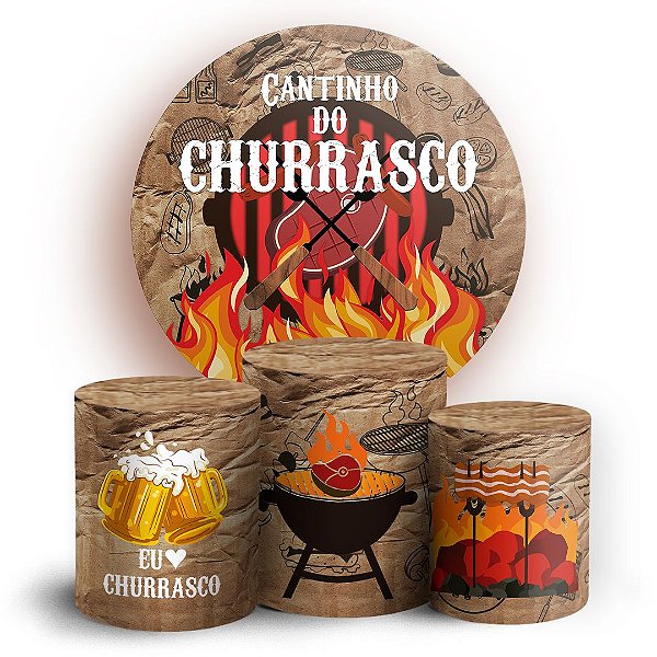 KIT Redondo e Trio - Churrasco - Sublimado 3D